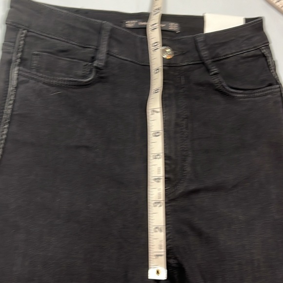 Zara TRF BLACK high waist skinny jeans new FAUX leather sides cotton elastane 6 - Picture 7 of 16